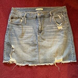 Maurices Blue Jean Mini Skirt